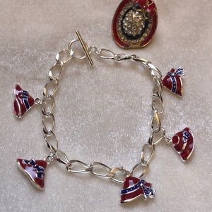 Red hat bracelet with red hat ring